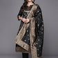 Ahalyaa Unstitched Black Dress Material | Swadesiicart