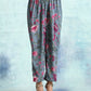 trueBrowns Grey Printed Velvet Pant | Swadesiicart