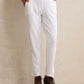 trueBrowns White Woollen Pants | Swadesiicart