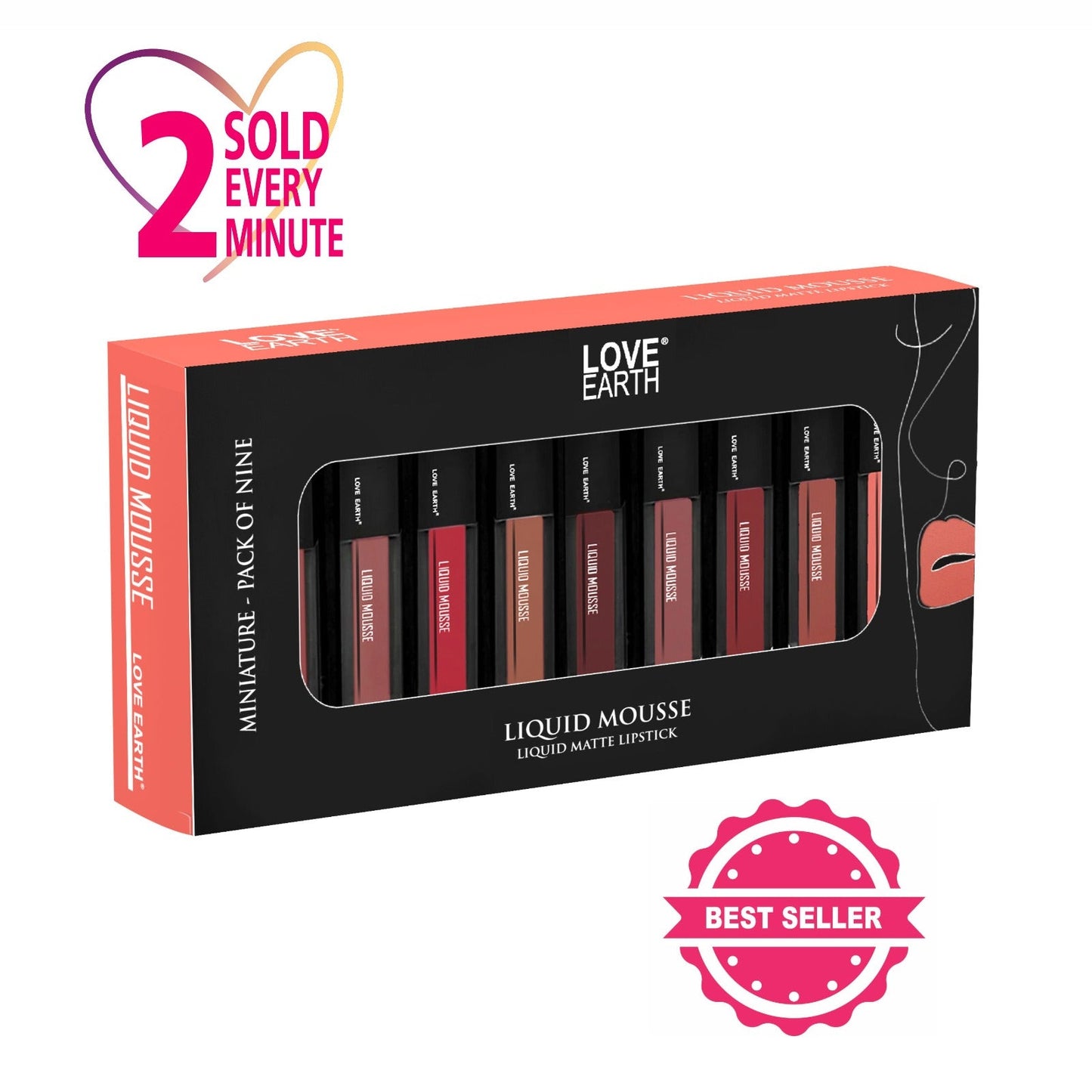 Love Earth Liquid Mousse Miniature Liquid Matte Lipstick | Swadesiicart