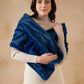 InWeave Women's Royal Blue Long Faux Fur Cape - Swadesiicart
