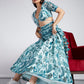 House of Panchhi Turquoise Blue Net Sequins, Mirror And Thread Embroidery Lehenga Choli & Dupatta | Swadesiicart