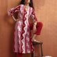 trueBrowns Pink Abstract Print High Slit Kurta Set | Swadesiicart