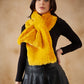 InWeave Women's Yellow Faux Fur Neck Warmer - Swadesiicart