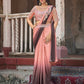 Mitera Pink & Brown Embellished Sequinned Ready to Wear Saree | Swadesiicart