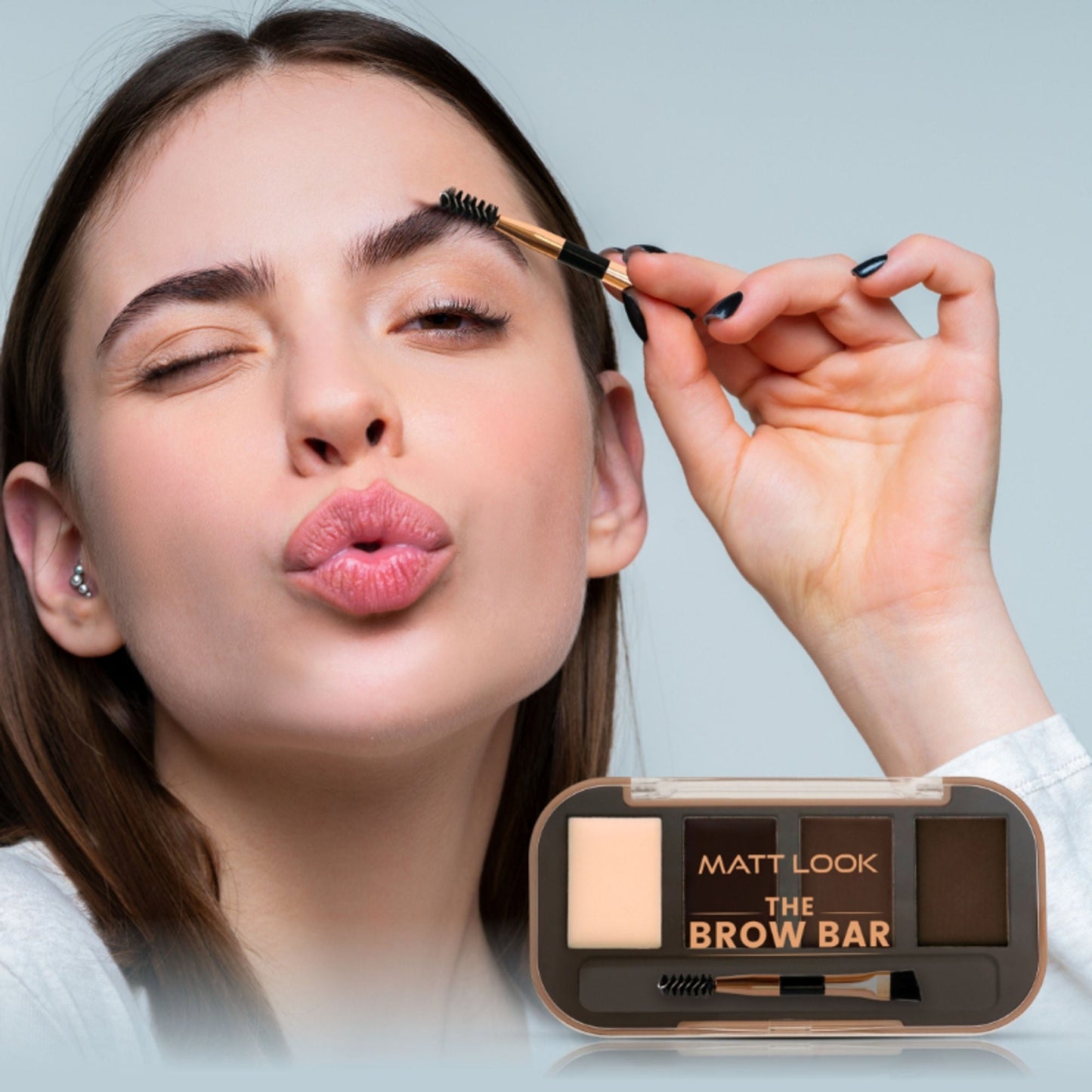 Matt Look The Brow Bar Eyebrow Enhancer Eyeshadow Palette - Natural 02 - Swadesiicart