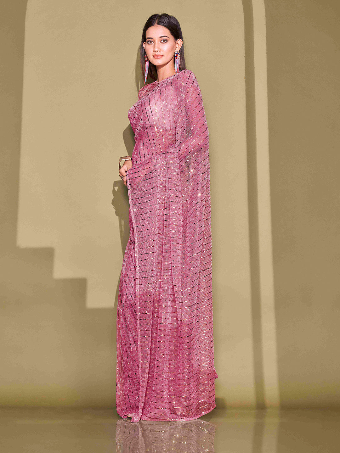 Tikhi Imli Embellished Sequinned Saree | Swadesiicart