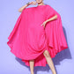 InWeave Fuchsia Rayon Cowel Style Kaftan - Swadesiicart
