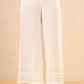 Juniper Women White Rayon Solid Straight Palazzo | Swadesiicart