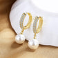 Yellow Chimes Gold-Polished Circular Hoop Earrings