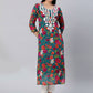 Kalini Floral Printed Chikankari Embroidered Straight Kurta | Swadesiicart