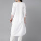 ADA Floral Embroidered Chikankari Floral Kurta | Swadesiicart