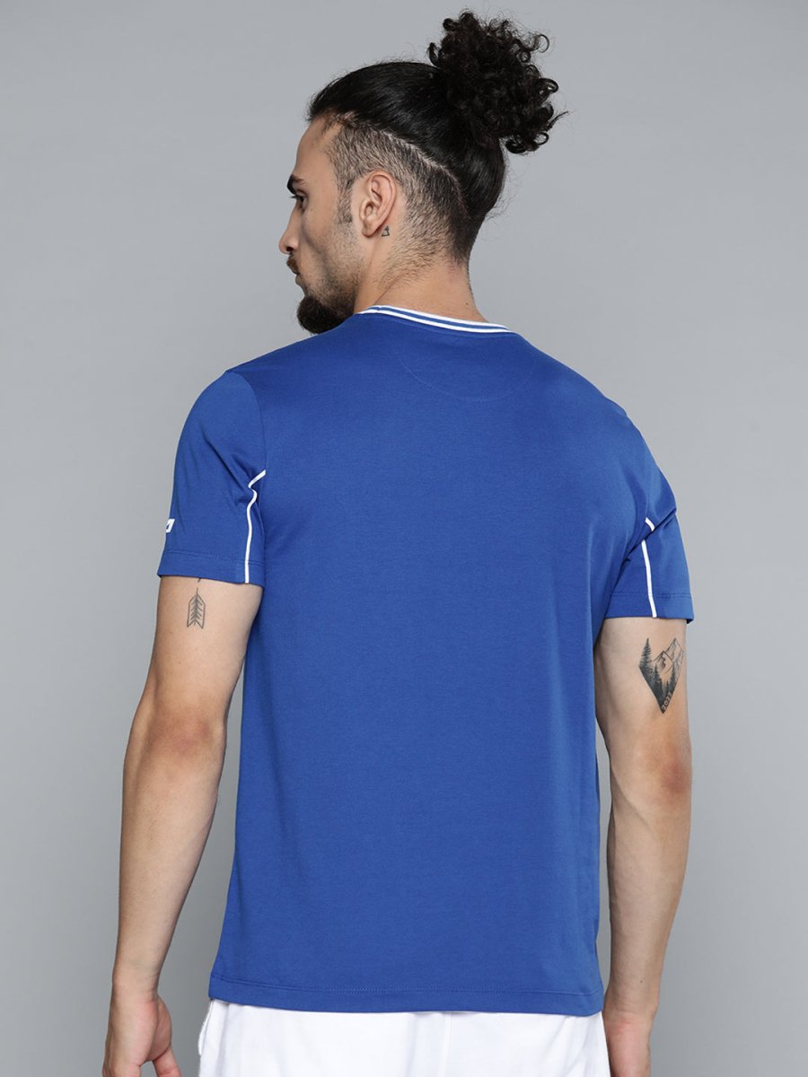 Alcis Men Blue Slim Fit Training or Gym T-shirt | Swadesiicart