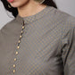 Aks Ethnic Motifs Printed High Slit Fusion Kurta