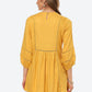 Biba Women Yellow Pleated And Panelled Puff Sleeves Kurti - Swadesiicart