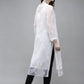 ADA Women White Ethnic Motifs Regular Chikankari Handloom Kurta with Palazzos | Swadesiicart