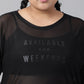 MKH Plus Size Typography Printed Dri-FIT Sports T-shirt - Swadesiicart