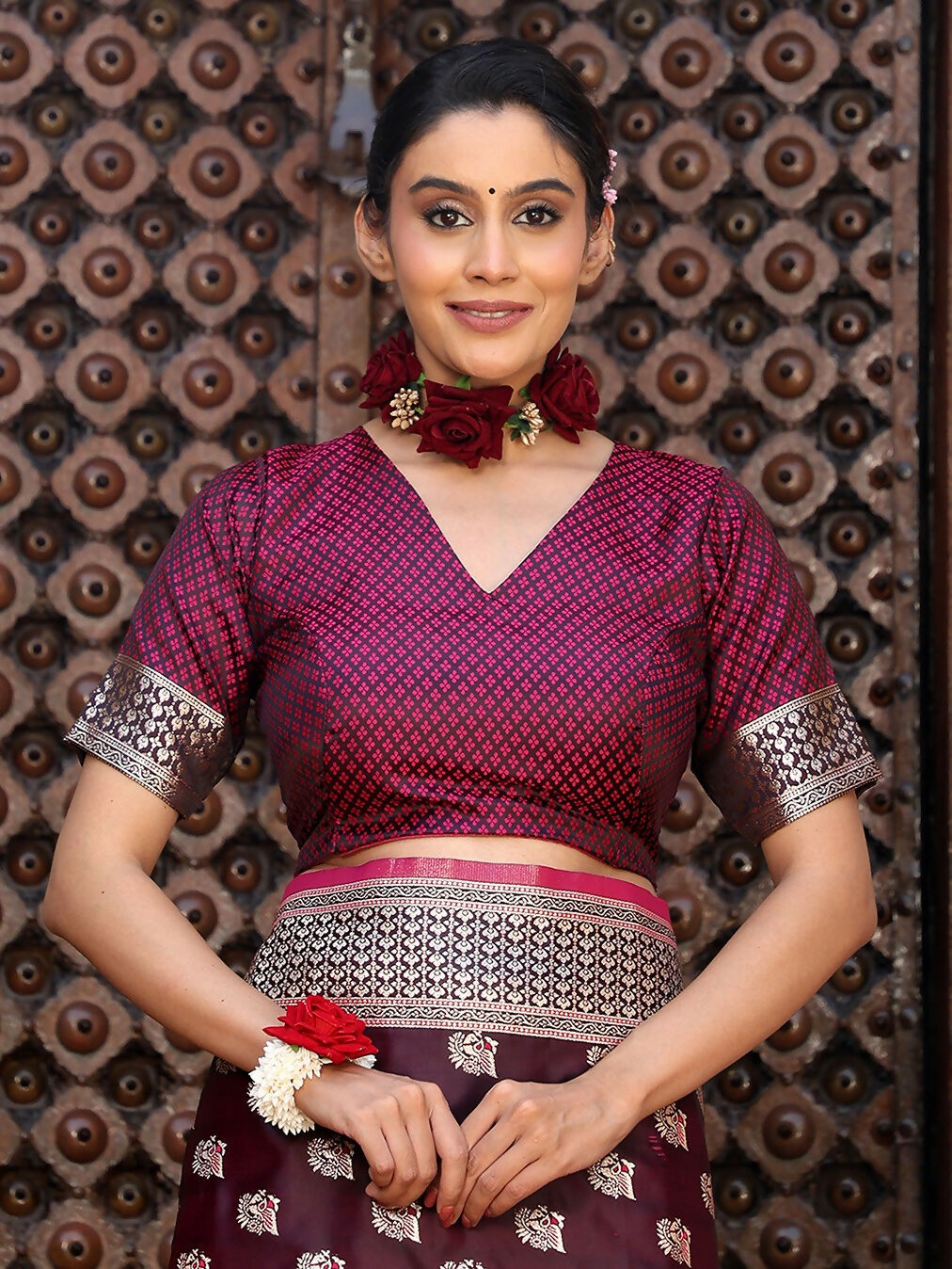 Shree Shyam Fashion Purple Silk Saree