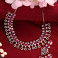 Saraf RS Jewellery Rose Gold-Polished Red AD-Studded Jewellery Set
