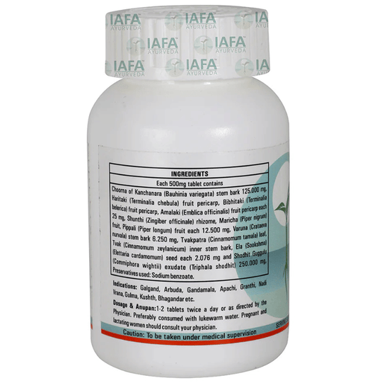 Iafa Ayuveda Kanchanar Guggulu Tablets | Swadesiicart