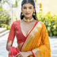 Vishnu Weaves Women's Mustard Raw Silk Zari Woven Saree with Blouse - Swadesiicart