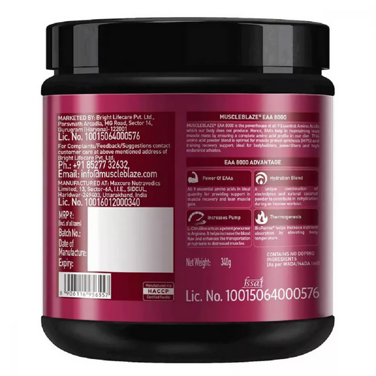 MuscleBlaze EAA 8000 Lemonade | Swadesiicart