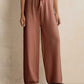 trueBrowns Peach Woollen Flared Pants | Swadesiicart