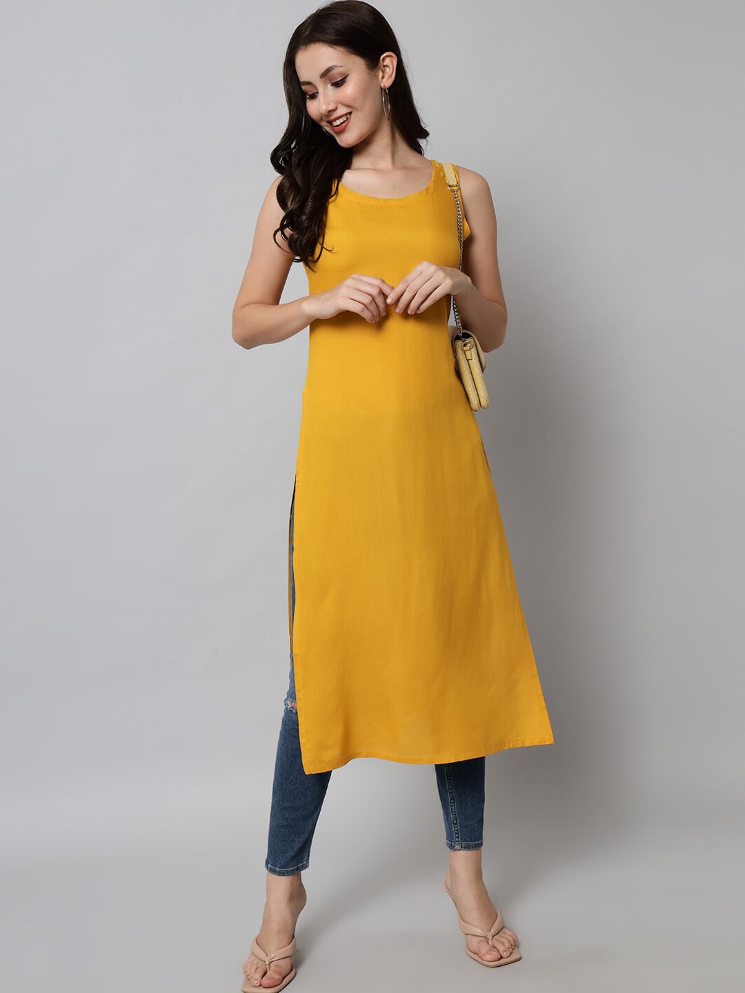 Kalini Women Yellow Kurta - Swadesiicart