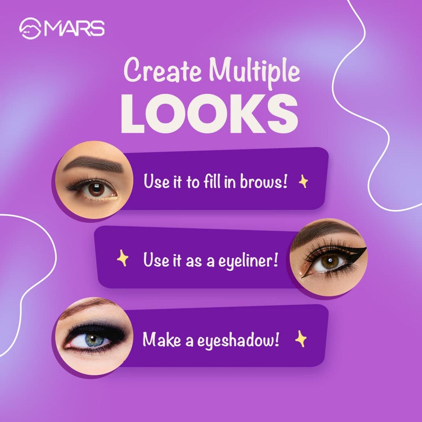 MARS Cosmetics Eyelove Multi Pods Eyeliner - Brown - Swadesiicart
