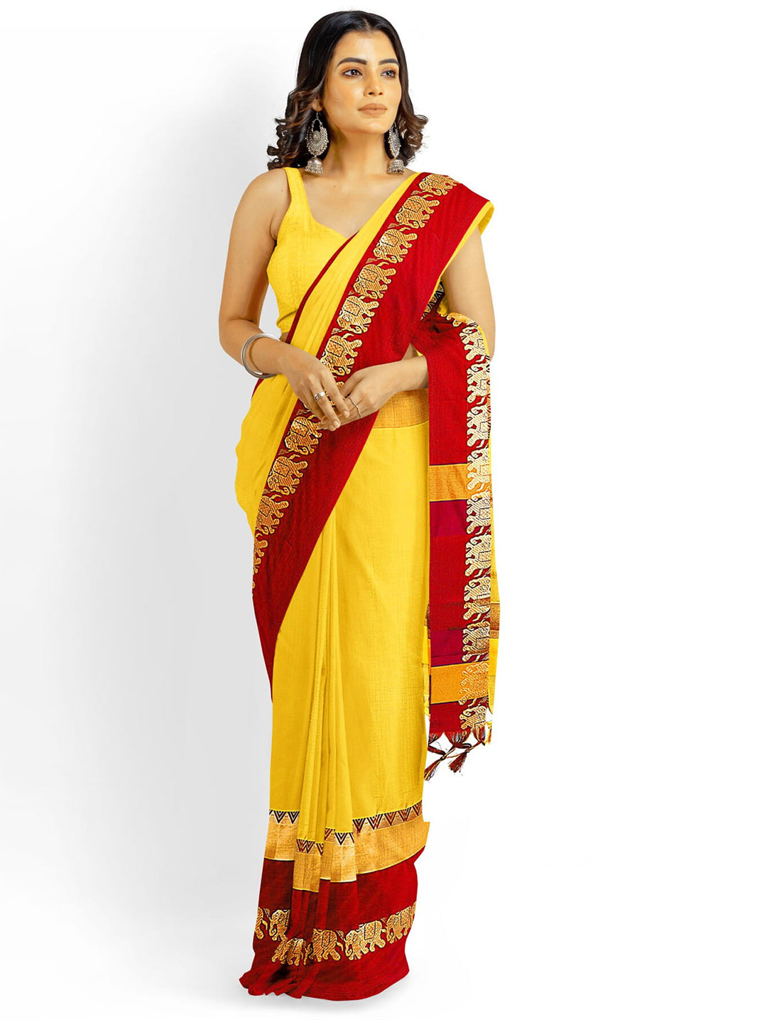 Kalini Zari Silk Cotton Banarasi Saree | Swadesiicart