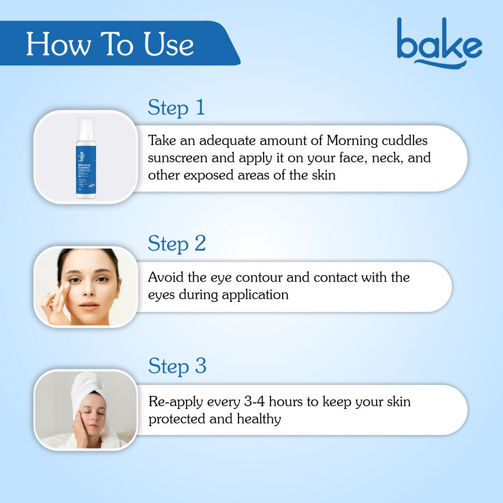 Bake Morning Cuddles 5% Niacinamide Sunscreen SPF 70 | Swadesiicart
