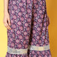 All About You Women Purple Floral Printed Regular Gotta Patti Pure Cotton Kurta with Sharara
