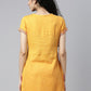 Souchii Women Yellow Embroidered Thread Work Kaftan Kurta - Swadesiicart