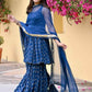 Kalini Geometric Printed Kurta with Sharara & With Dupatta | Swadesiicart