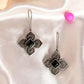 Shoshaa Silver Plated Floral Drop Earrings
