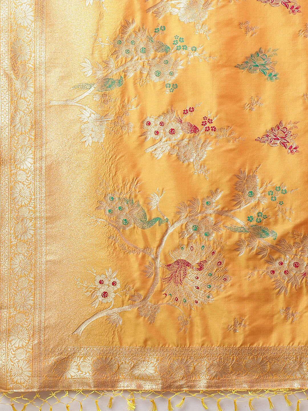 Mitera Woven Design Zari Silk Blend Banarasi Saree | Swadesiicart