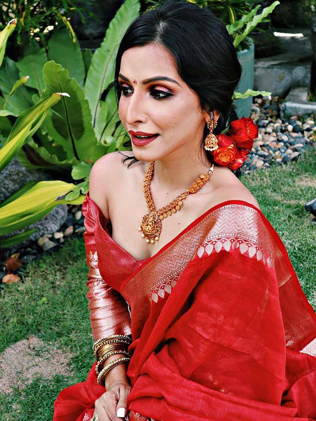 Kalini Woven Design Zari Banarasi Saree | Swadesiicart