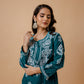 HOUSE OF KARI Ethnic Motifs Embroidered Chikankari Velvet Kurta With Trousers | Swadesiicart