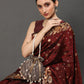 Masq Black & White Pearl & Sequinned Work Embellished Potli Clutch - Swadesiicart