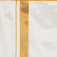 Sethukrishna Men Cream-Colored & Golden Solid Veshti | Swadesiicart