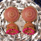 Gold-Polished Alloy Designer Brass Jhumki Earrings - The Pari - The Pari - Dinesh Associates