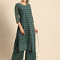 All About You Women Green Ethnic Motifs Embroidered Regular Chikankari Kurta with Palazzos | Swadesiicart