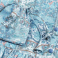 Light Blue Poly Rayon Digital Printed A-line Top - Tarini - Swadesiicart