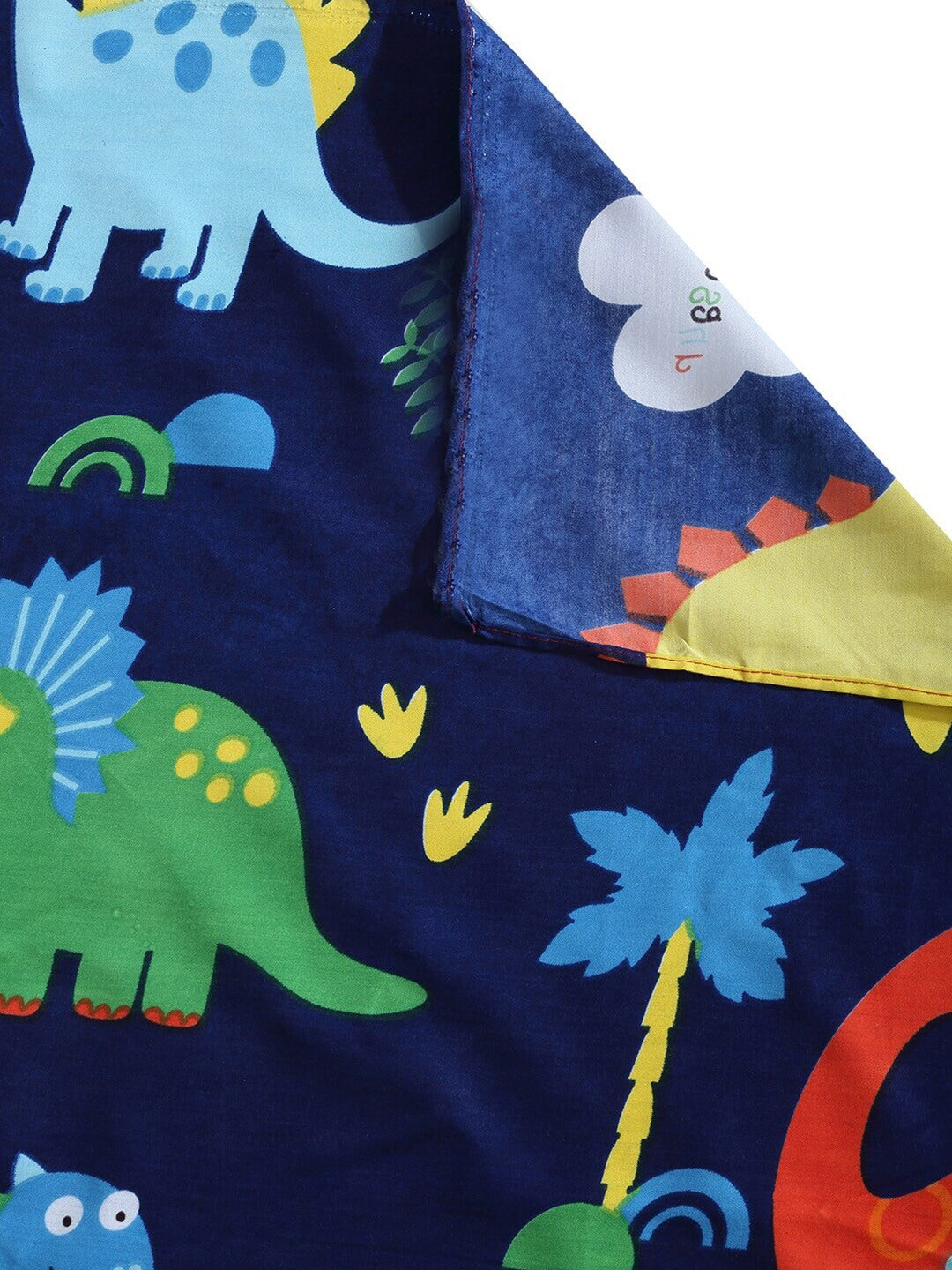 Home Sizzler Blue & Red Cartoon Characters 210 TC Bedsheet with Pillow Cover - Swadesiicart
