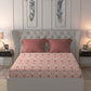 MYTRIDENT Comfort Living Maroon Pure Cotton 120 TC Queen Bedsheet with 2 Pillow Covers - Swadesiicart
