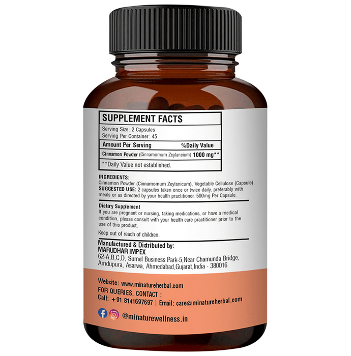 Minature Cinnamon Powder Capsules | Swadesiicart