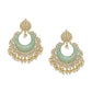 Shoshaa Sea Green & Gold-Polished Classic Chandbalis - Swadesiicart