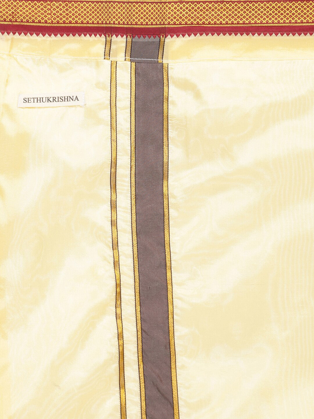 Sethukrishna Men Beige Solid Dhotis | Swadesiicart