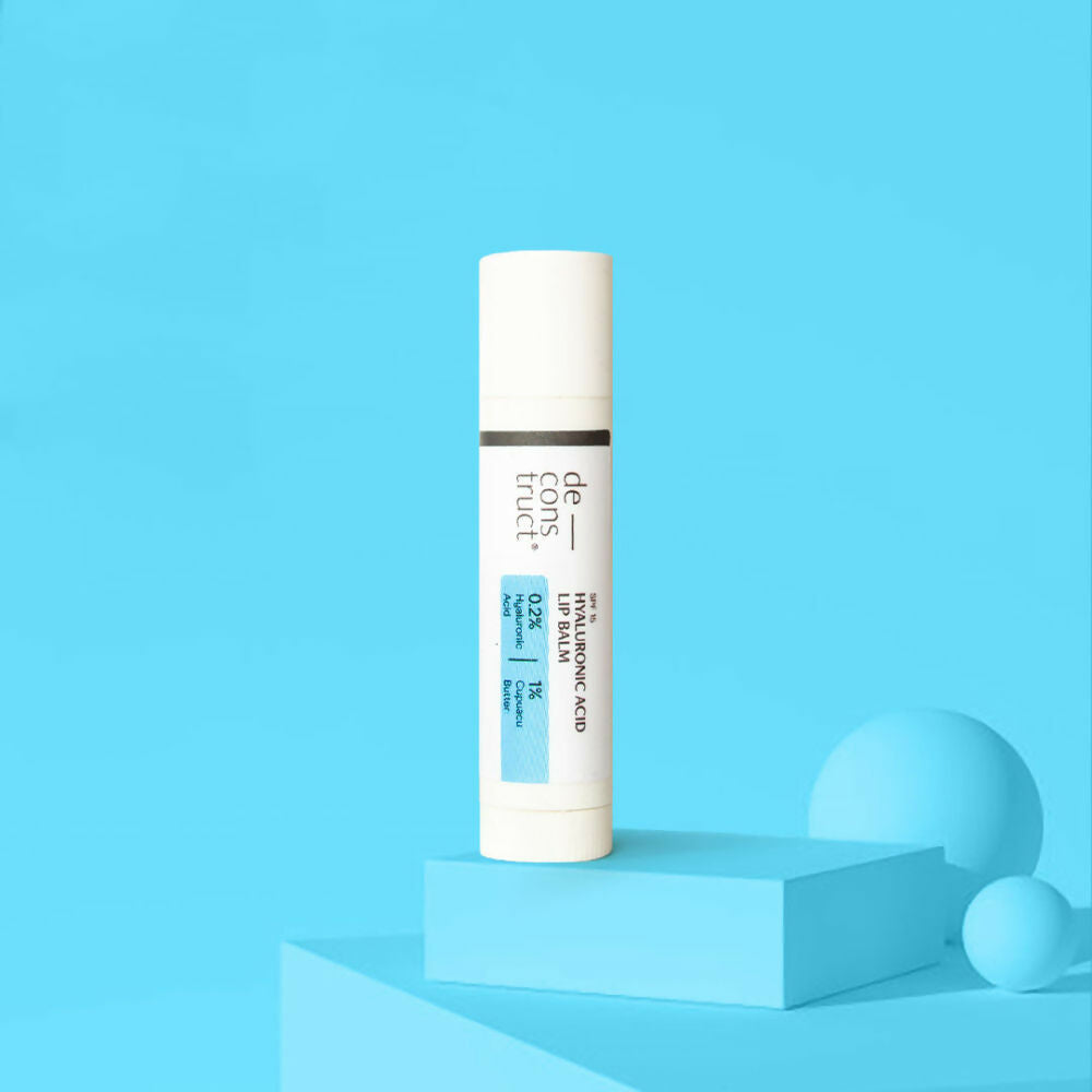 Deconstruct Hyaluronic Acid Lip Balm With 1% Cupuacu Butter - For Fuller lips, Dry Lips, Reduces Flakiness - Swadesiicart
