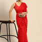 Ahalyaa Striped Net Ready To Wear Saree | Swadesiicart